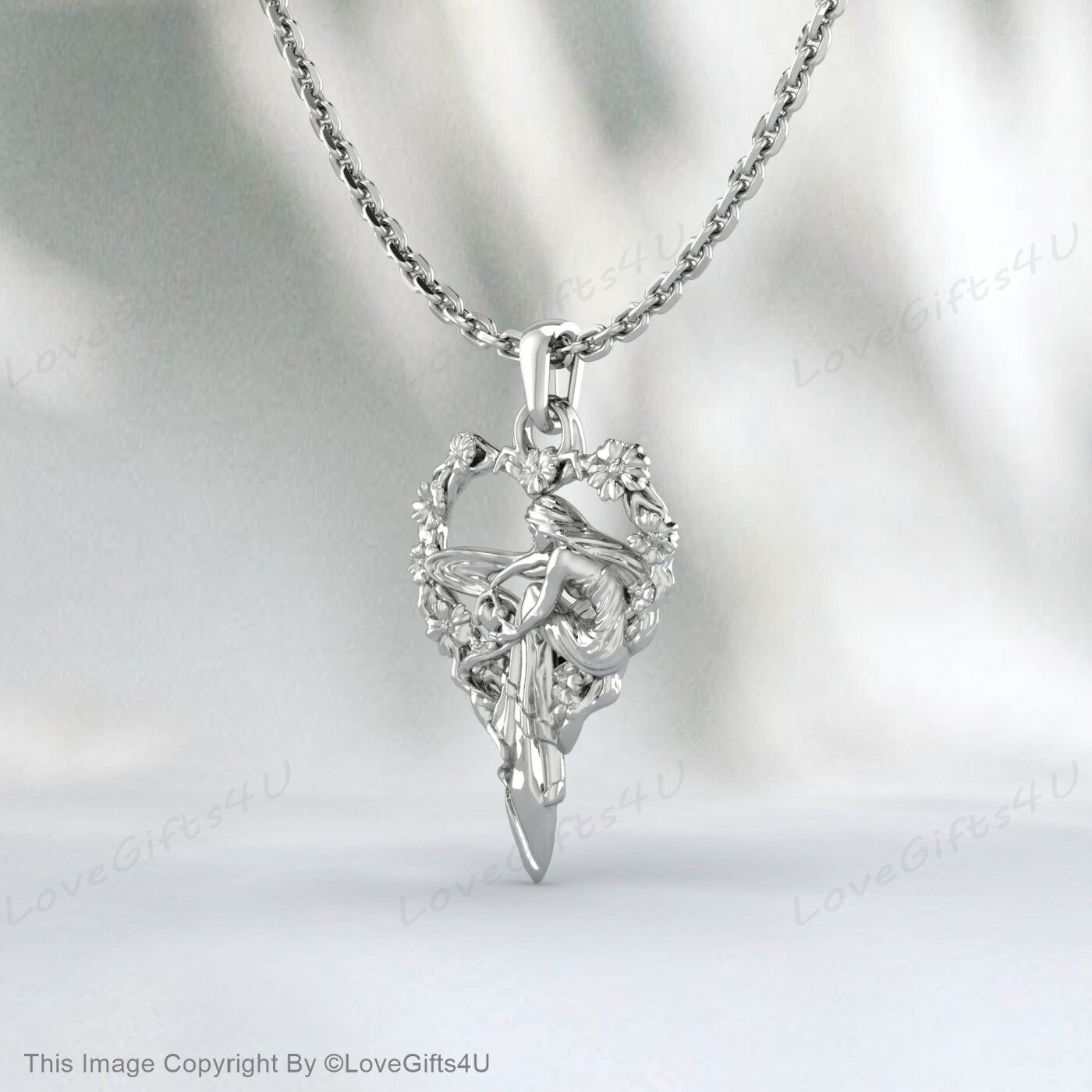 925 Silver Freya necklace Freyja goddess Fertility Goddess of love pendant