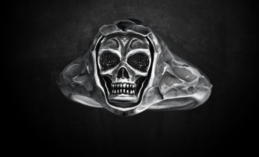 925 Sterling Silver Skull Ring Gothic Biker Punk Hip Hop Men Jewelry Ring US5~15