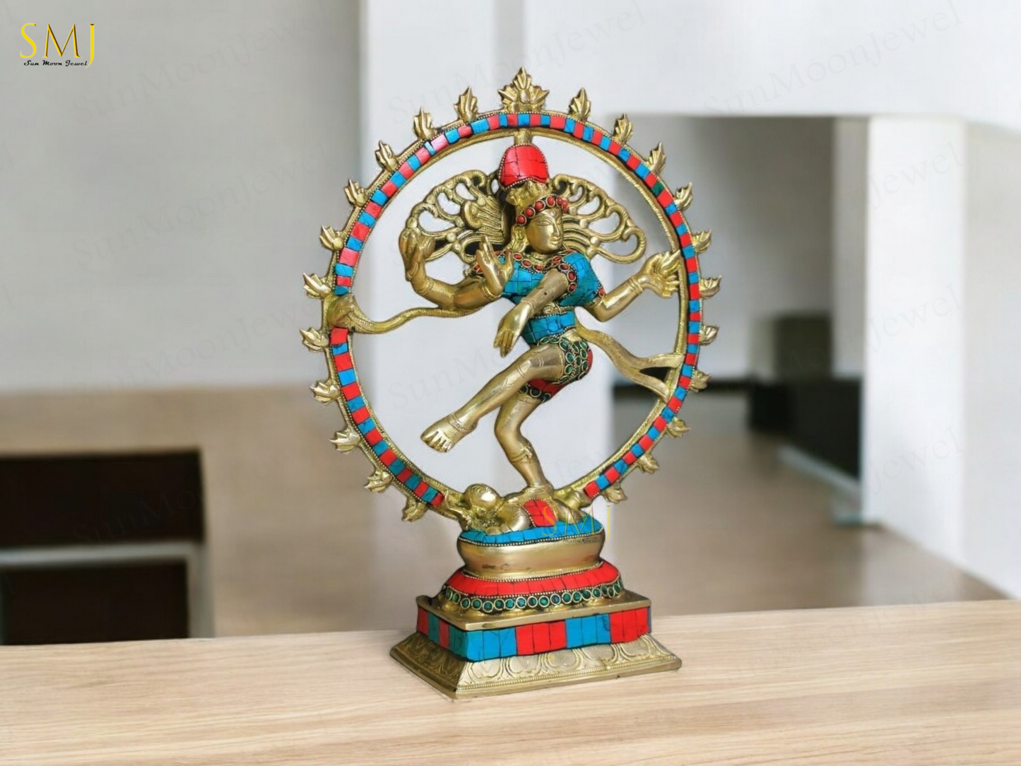 Brass Nataraja Statue Nataraj Dancing Shiva Idol Divine Brass Showpiece Gift