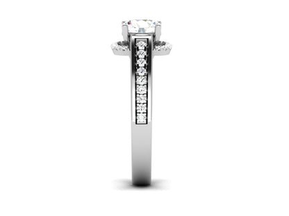 Silver Cubic Zirconia Promise Engagement Solitaire Ring Women Friend Gift Us5~15