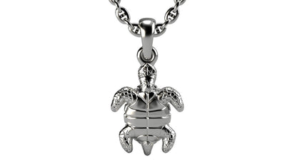 Men’s Turtle Tortoise Pendant Necklace Silver Sea Life Charm Jewelry For Women