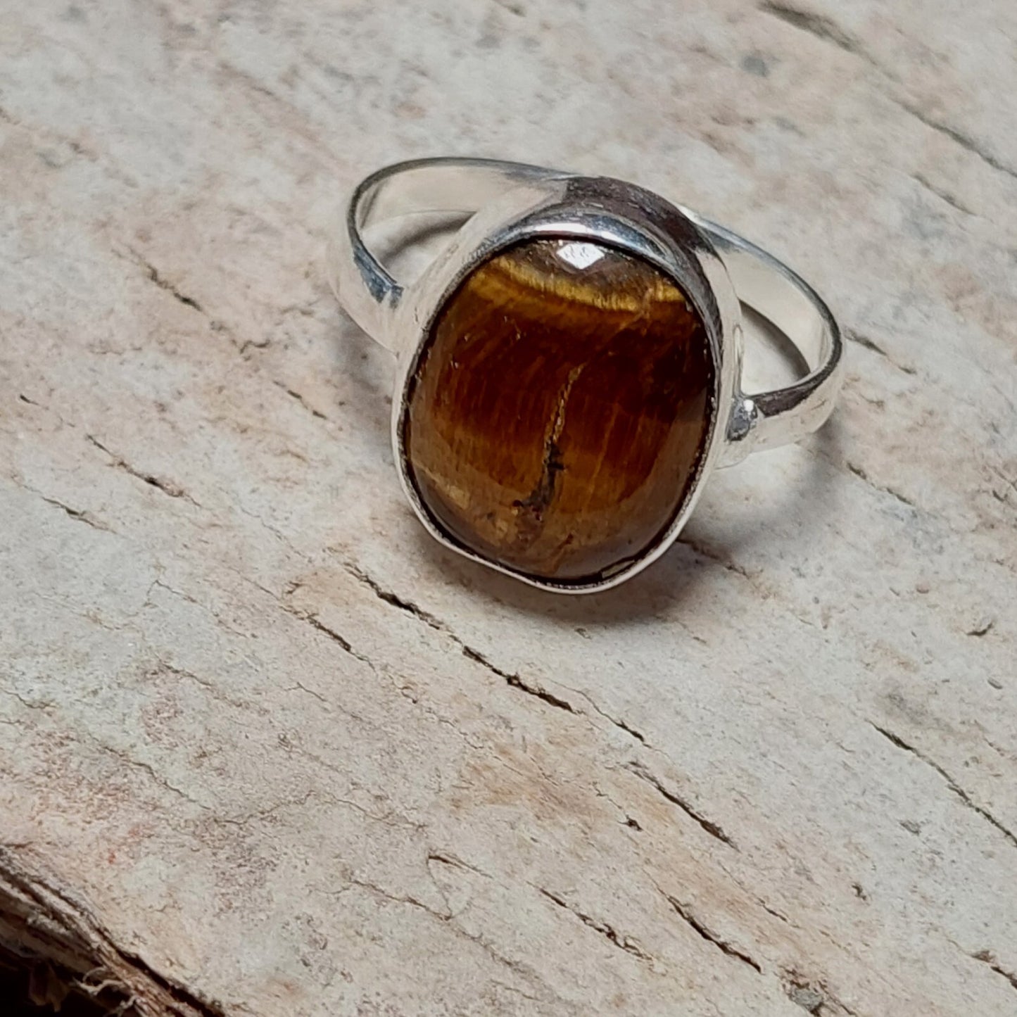 Oval Natural Tiger Eye Ring,925 Sterling Silver Handmade Tiger Eye Men's Ring