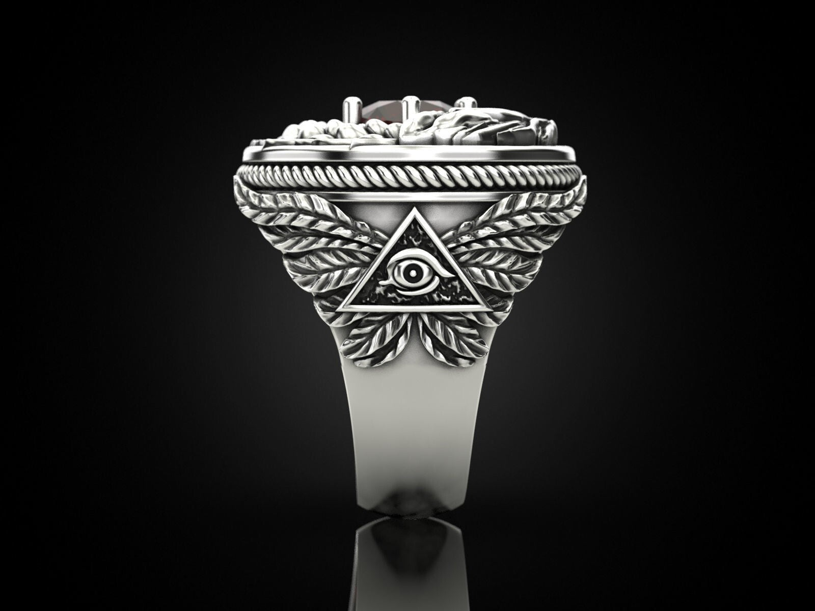 925 Sterling Silver Ouroboros Dragon Serpent Ring Handmade Ring Men Size 5-15