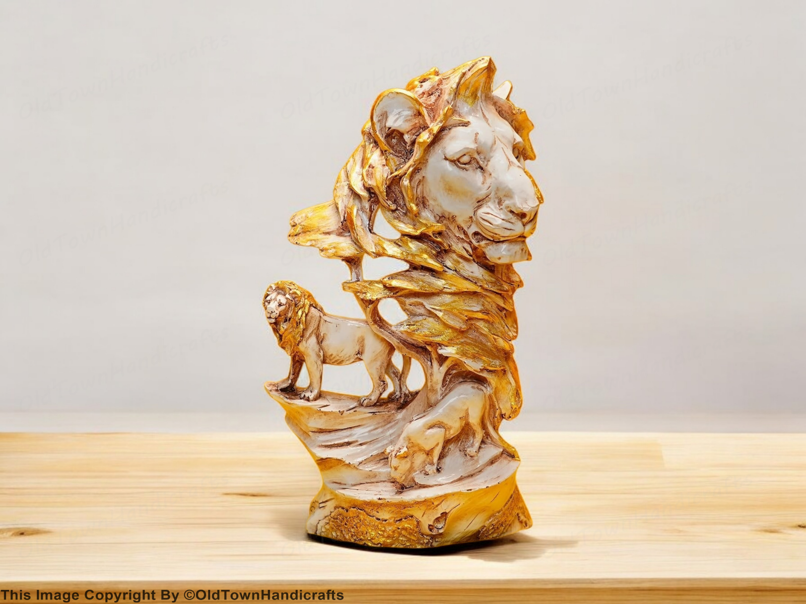 Lion Family Home Decor Showpiece Handcrafted King of Beasts Lion Sculpture