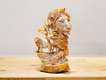 Lion Family Home Decor Showpiece Handcrafted King of Beasts Lion Sculpture
