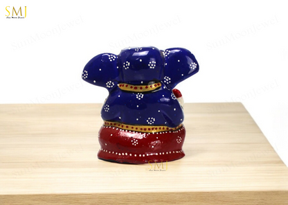 Modern Ganesh Statue Hand Painted Hindu Modern Ganesh God For Wealth Luck gift