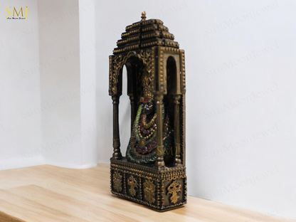 Khatu Shyam Polyresin Statue Bonded Bronze Khatu Shyam Indian God Idol Decor