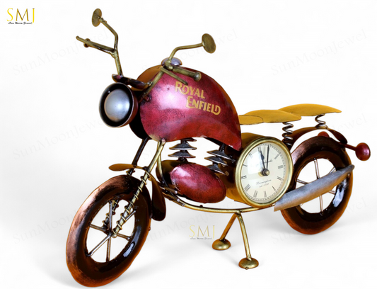 Bike Watch Bike Decor Table Antique Iron Bullet Clock for Home Decorationt Gift