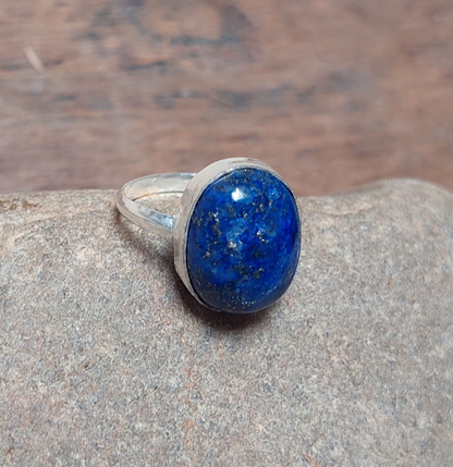 Lapis Lazuli Ring, Handmade Ring, 925 Sterling Silver, Beautiful Gift For Her