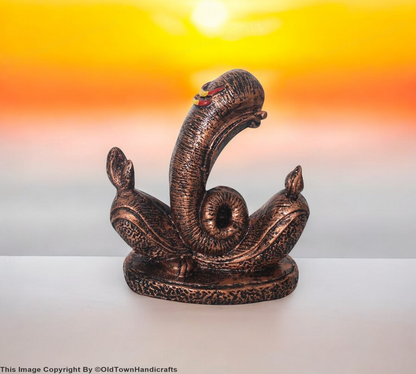 Modern Art Ganesha Statue Antique Copper Finish Home Office Decor Gift 20cm