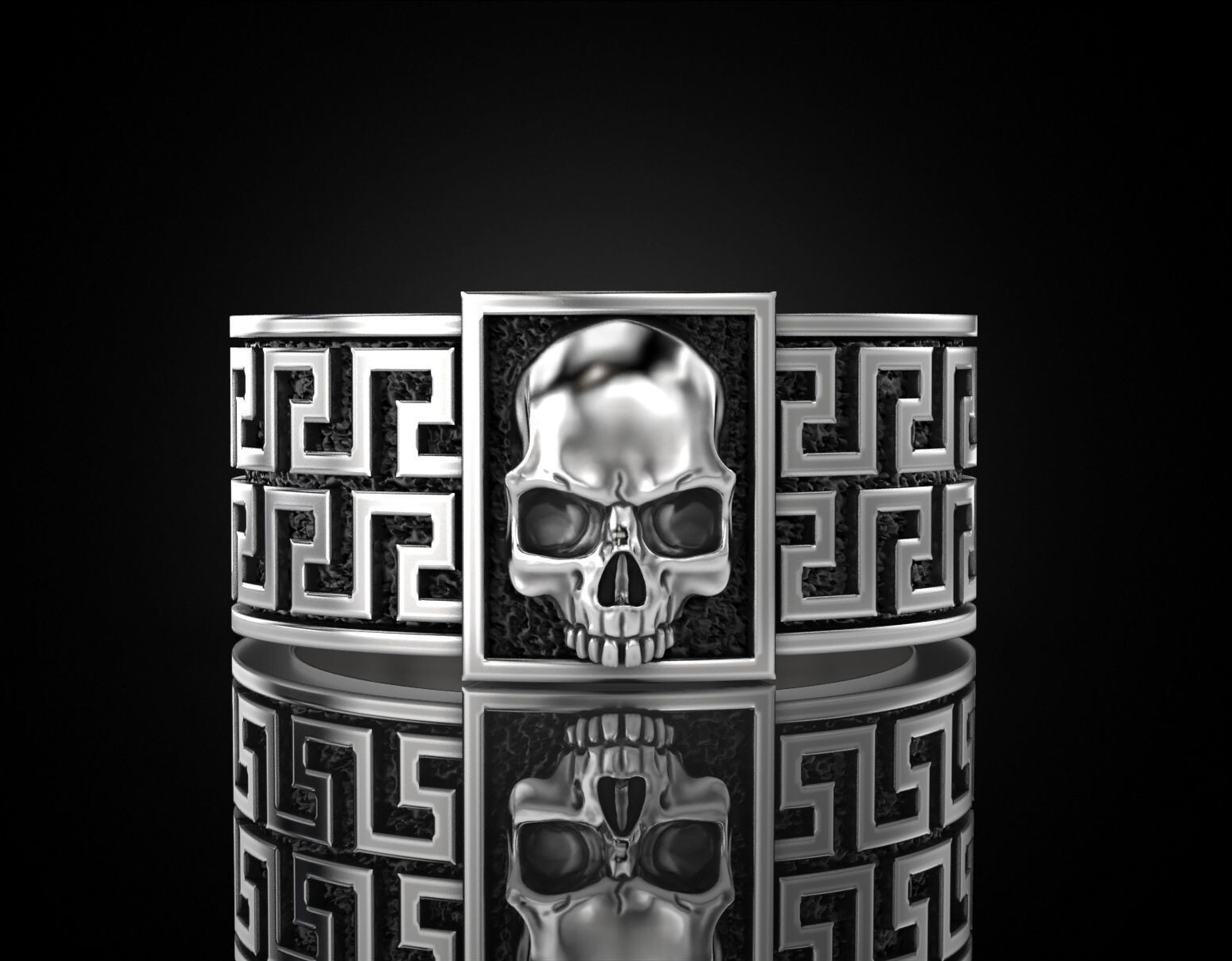 925 Sterling Silver Gothic Skull Ring Men's Biker Punk Heavy Gothic Ring US7~15