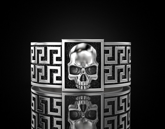 925 Sterling Silver Gothic Skull Ring Men's Biker Punk Heavy Gothic Ring US7~15