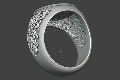 Saint George Dragon Ring 925 Silver Biker Signet Gift Ring US5~15 Faith Design