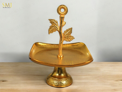 Golden Plated Aluminium Serving Tray Brass Gold Platter Serving Tray Decor Home