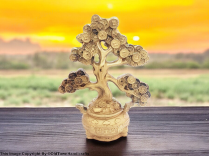 Vastu Feng Shui Lucky Money Coin Tree for Wealth Success Good Luck Home Office
