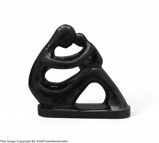 Ceramic Mother Child Hug Figurines Shiny Finish Home Decor Showpieces