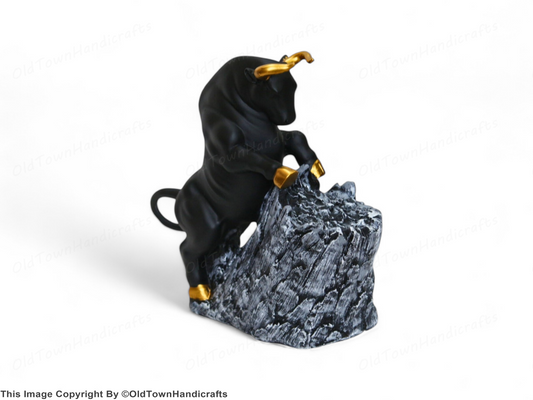 Antique Bull Showpiece Statue Elegant Home Decor Gift for Any Occasion Animal