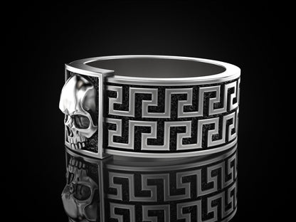 925 Sterling Silver Gothic Skull Ring Men's Biker Punk Heavy Gothic Ring US7~15
