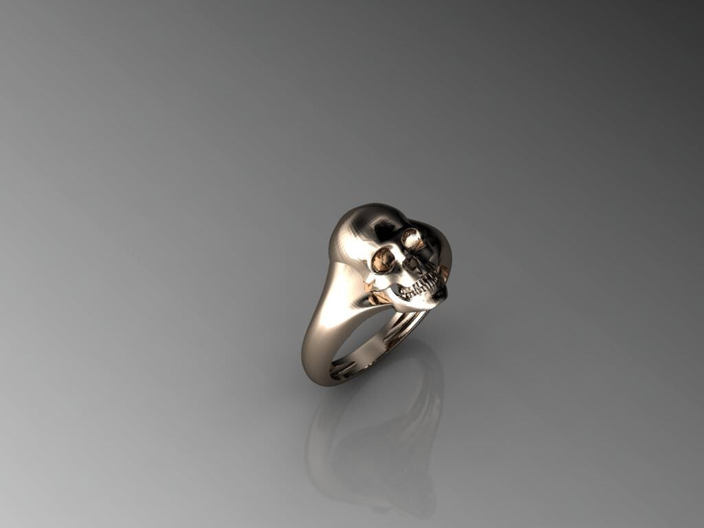 Handmade Silver Skull Ring Gothic Biker Punk US5-15 Unisex Handmade Skull Ring