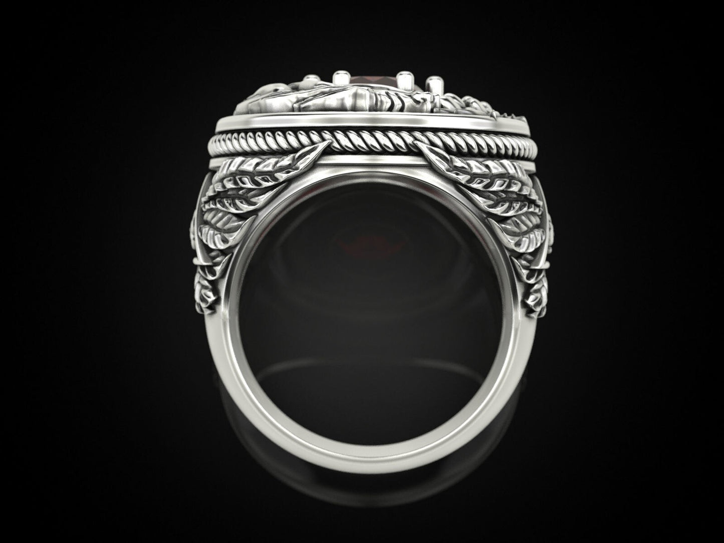 925 Sterling Silver Ouroboros Dragon Serpent Ring Handmade Ring Men Size 5-15