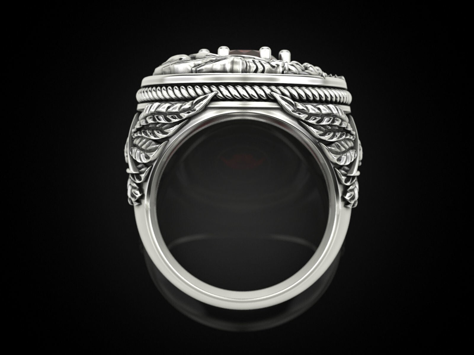 925 Sterling Silver Ouroboros Dragon Serpent Ring Handmade Ring Men Size 5-15