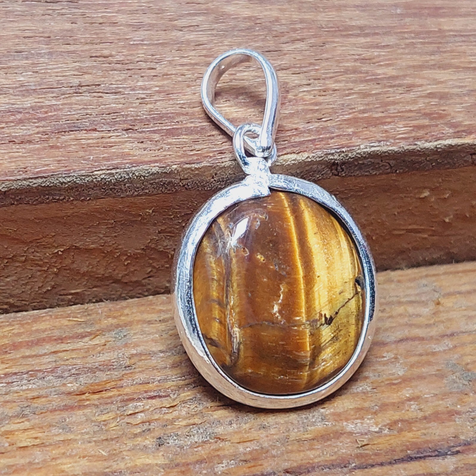 Natural Round Tiger Eye Gemstone Pendant,925 Sterling Silver Bride Necklaces