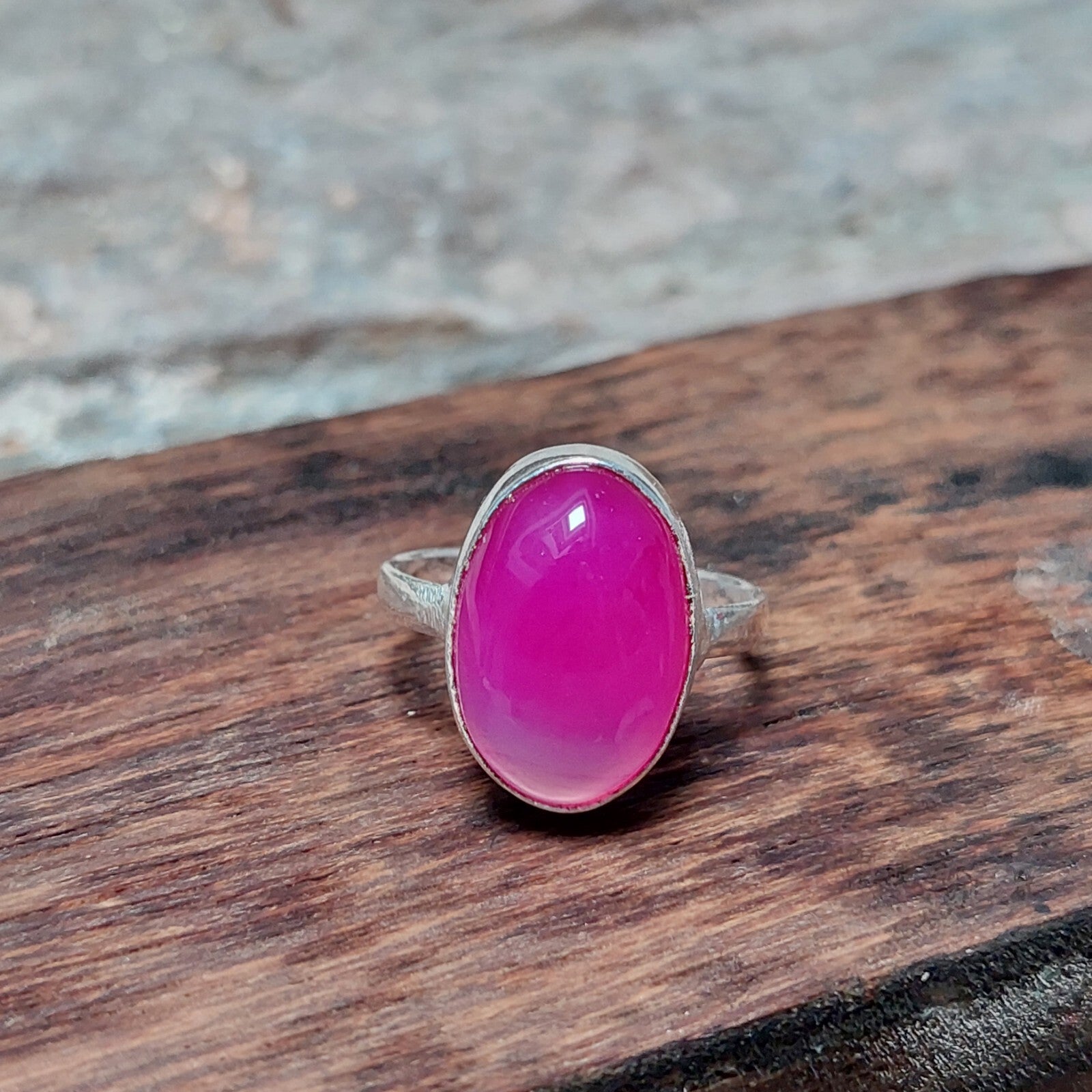 Oval Pink Agate Mens Ring,925 Sterling Silver Ring,Agate Jewelry Handamde Ring