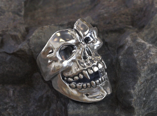 925 Silver Skull Ring Solid Gothic Biker Ring For Men Women Gift Ring Us5~ 15