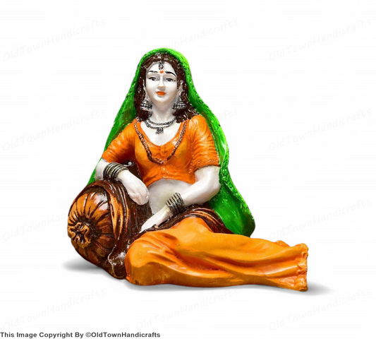 Handcrafted Rajasthani Lady Showpiece | Home Decor | Unique Gift Idea | 15 cm