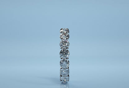 925 Silver CZ Round Eternity Bridal Wedding Band Skinny Ring Women Gift US5-15