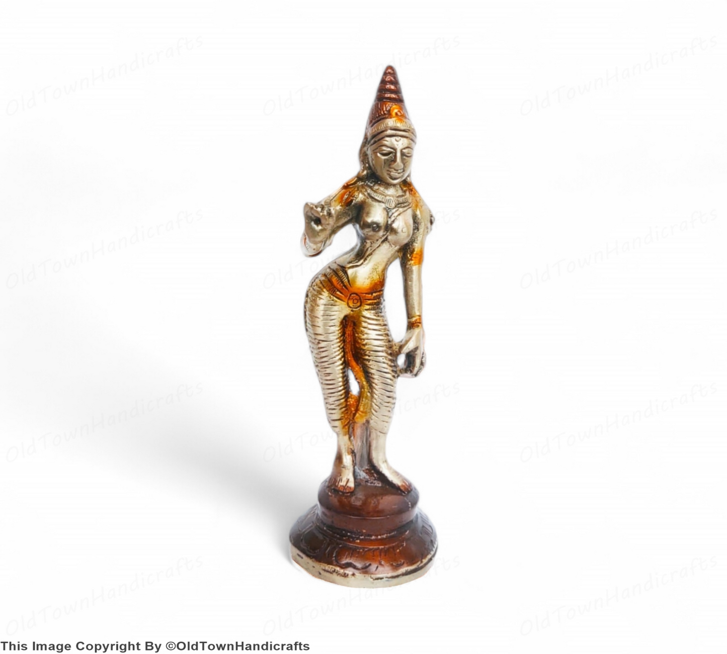 Brass Dancing Lady Statue 14 cm Handcrafted Home Office Decor Showpiece Gift