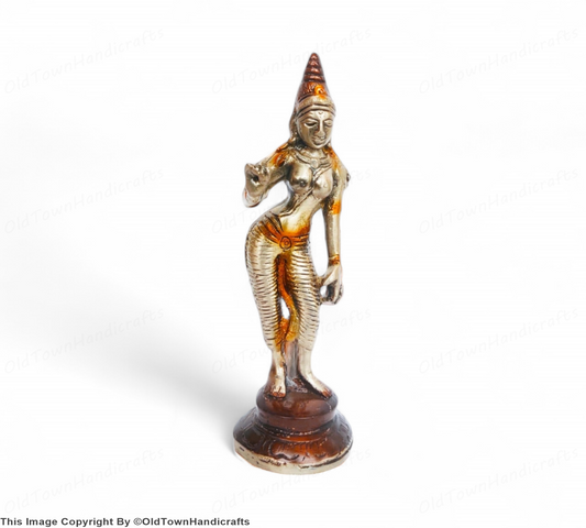 Brass Dancing Lady Statue 14 cm Handcrafted Home Office Decor Showpiece Gift