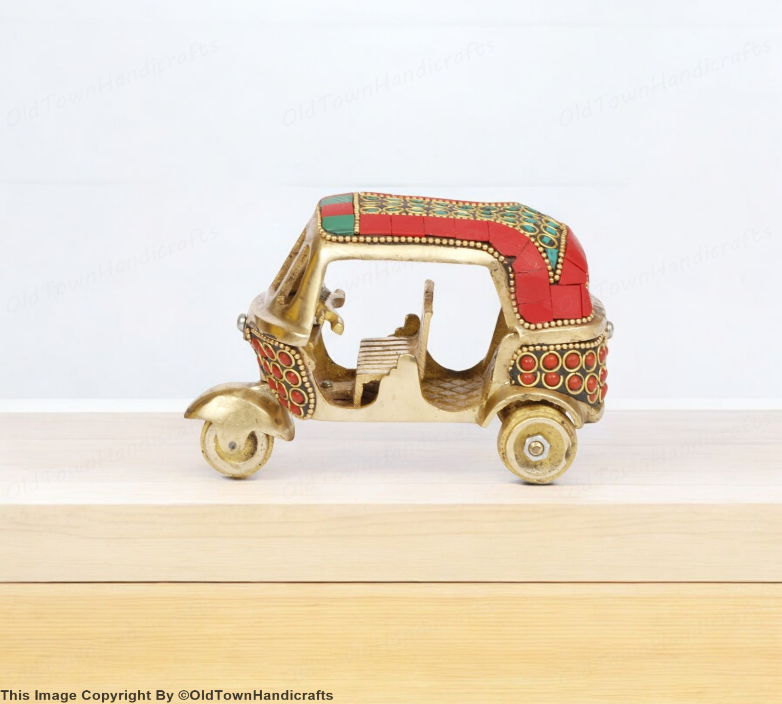 Brass Auto Rickshaw Showpiece Indian Handicraft Home Decor Gift Item