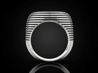 Hypnotic Spiral Ring Fine Silver Optical Illusion Statement Fashion Ring US5~15