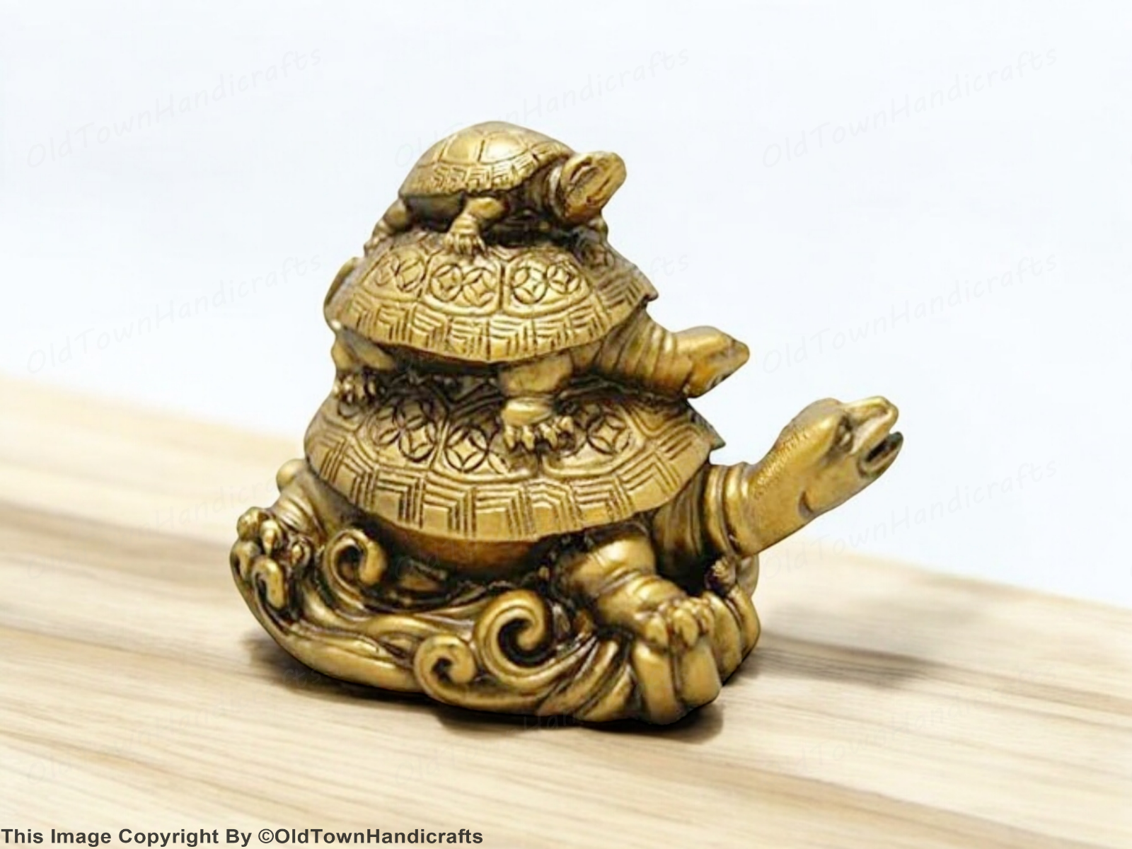 Tortoise Bring Home Prosperity with Our Good Luck Triple Tortoise Turtle Family