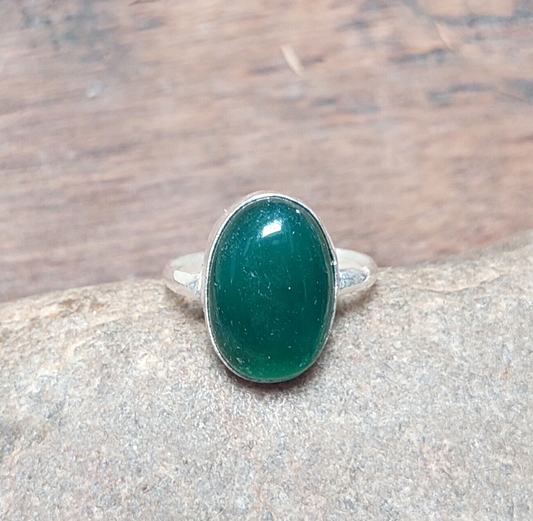 Green Onyx Designer Ring,925 Sterling Silver Ring,Dainty Rings,Gift For Her