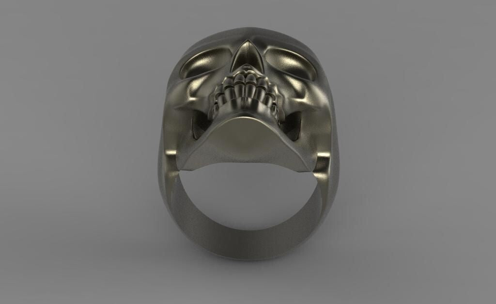 KEITH RICHARDS Heavy Gothic Skull Biker 925 Silver Men’s Ring High Polish US5~15