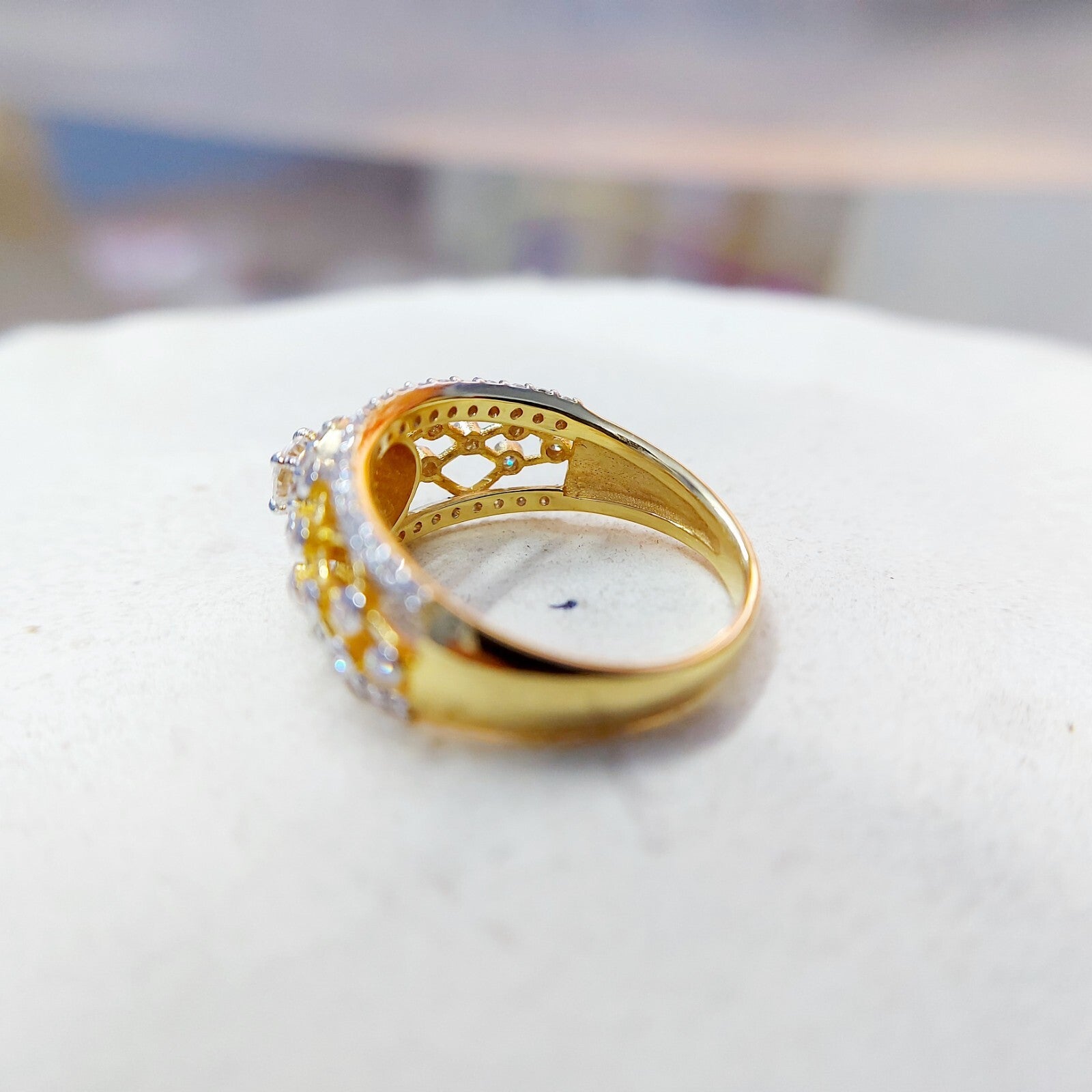 Lab Moissanite Engagement Ring Huge Solitaire Halo Anniversary Gift Ring Us5~15