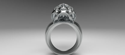 Keith Skull Ring 925 Sterling Silver Retro Heavy Gothic Skull Biker Ring Us5~15