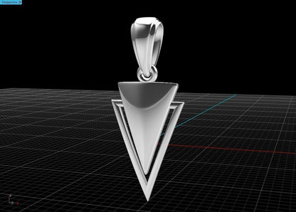 Silver Triangle Pendant Jewelry Classic Triangle Necklace Luxury Designer Charm