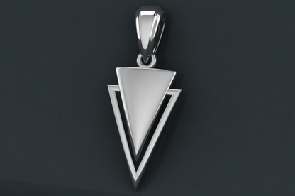 Silver Triangle Pendant Jewelry Classic Triangle Necklace Luxury Designer Charm