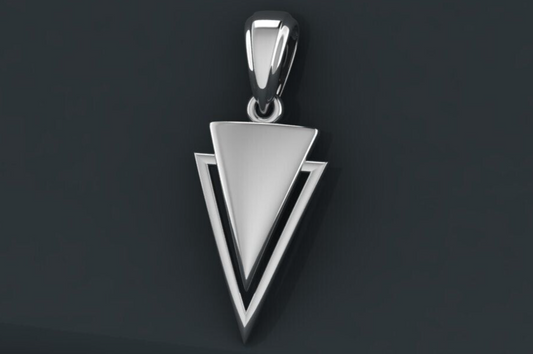 Silver Triangle Pendant Jewelry Classic Triangle Necklace Luxury Designer Charm