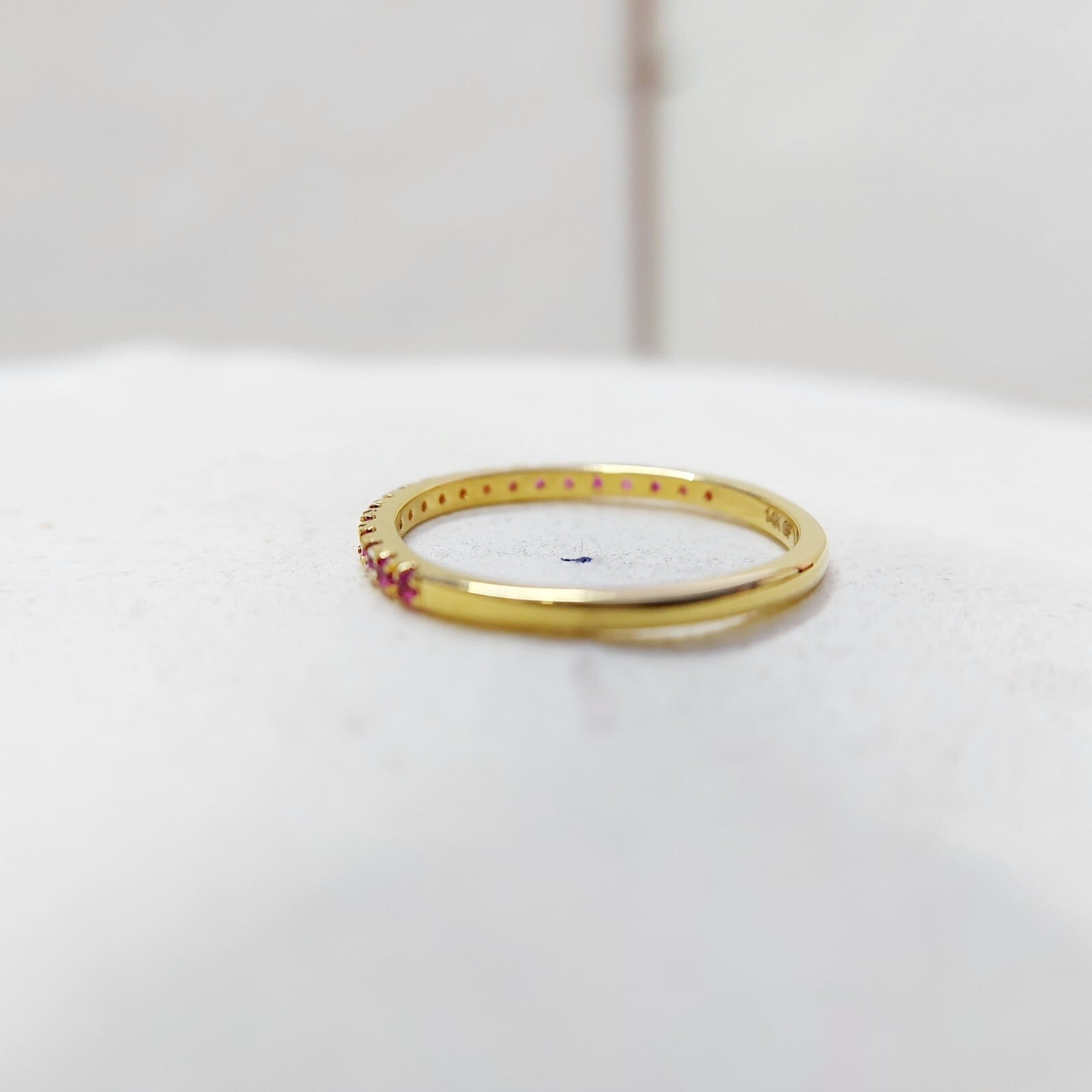 Ruby Stacking Ring Full Eternity Band Birthstone Anniversary Women Ring Us5~ 15