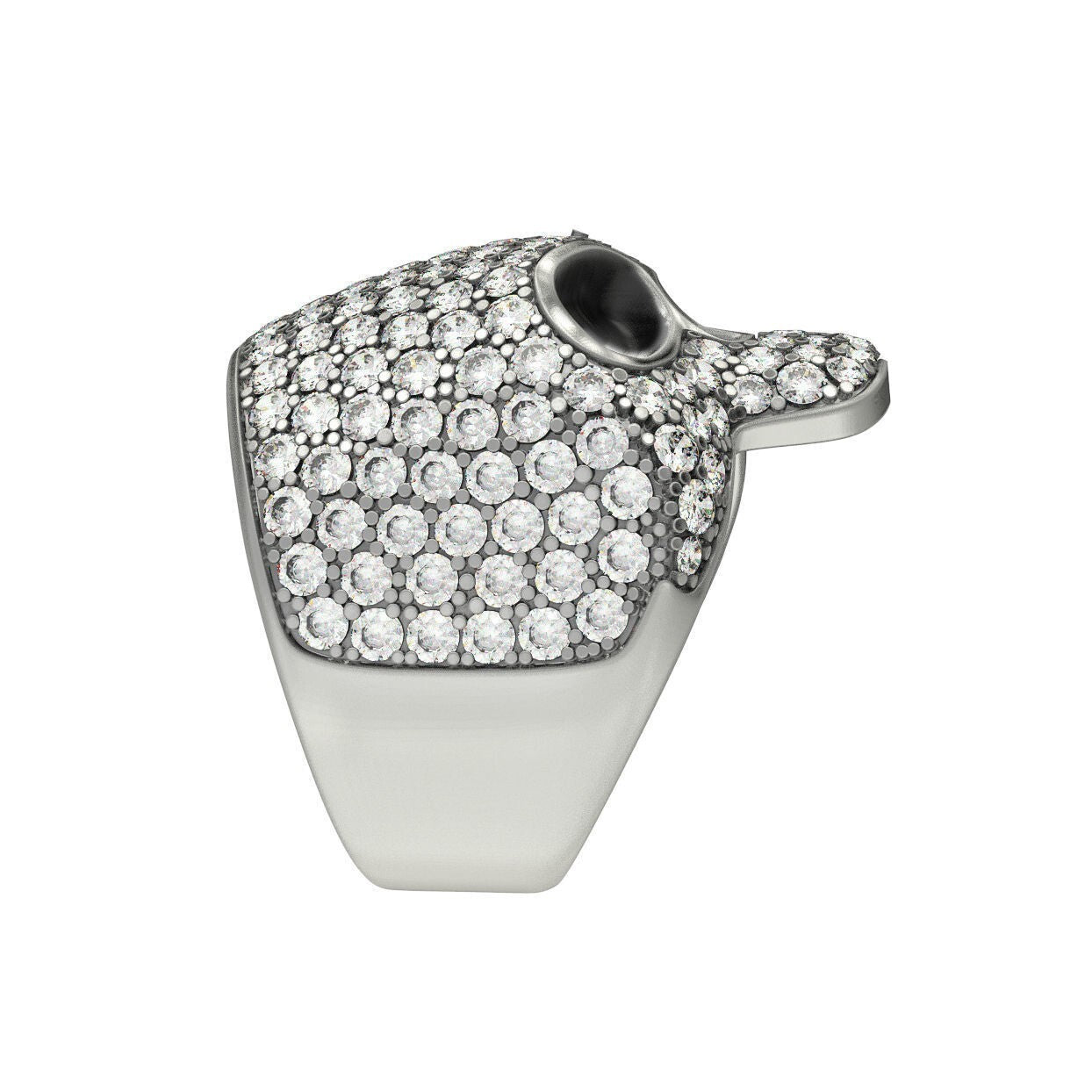 Full Moissanite Handmade Skull Ring Biker Punk Gothic Jewelry 925 Silver US7~15