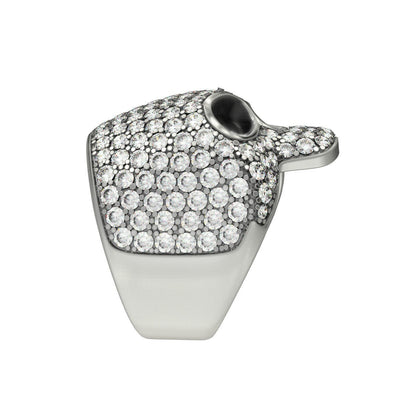 Full Moissanite Handmade Skull Ring Biker Punk Gothic Jewelry 925 Silver US7~15