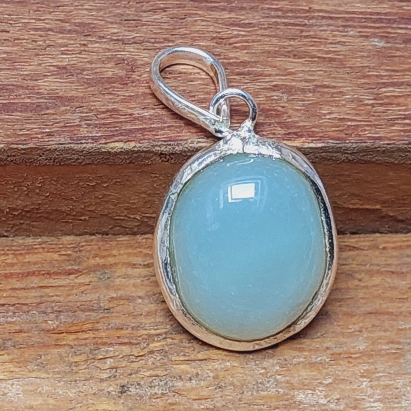 925 Sterling Silver Ovel Opalite Handmade Pendant Necklace,Gift For Friend