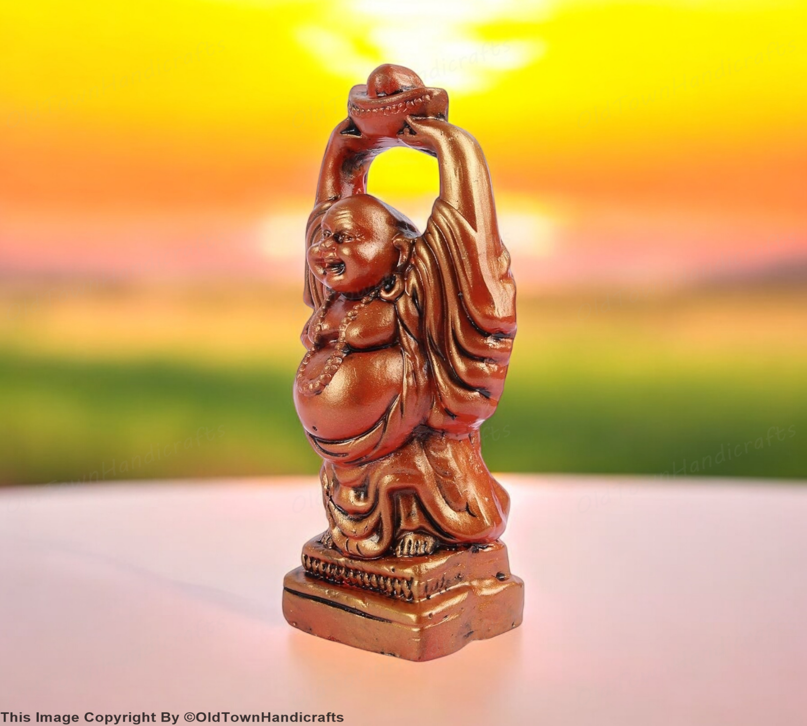 Laughing Buddha Handcrafted Terracotta Laughing Buddha Idol Statue Home Decor