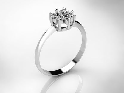 Flower Moissanite Solitaire Round Cut Ring Wedding Anniversary Gift Us5~ 15