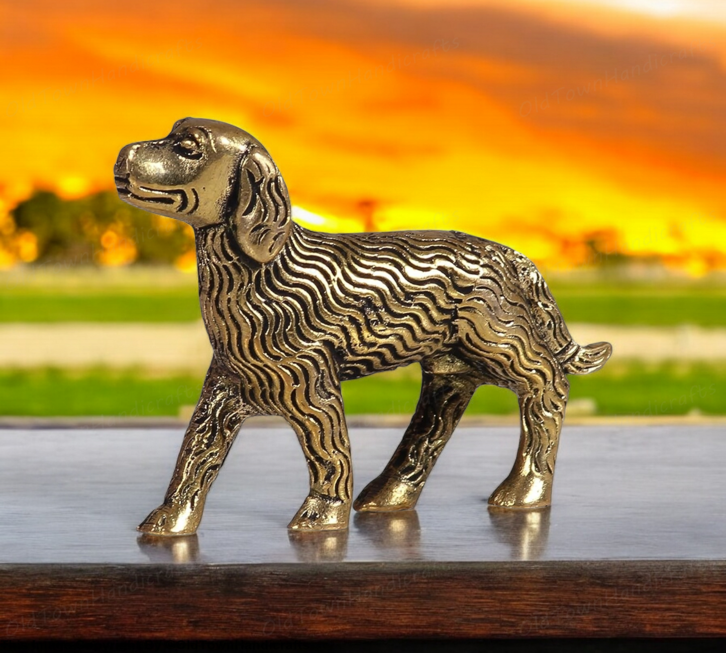 Handcrafted Brass Dog Showpiece for Home Office Decor Dog Collectible Gift Item