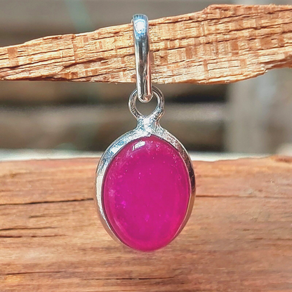 925 Sterling Silver Ovel Natural Pink Agate Pendant Necklace,Gift For Mom